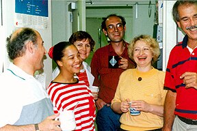Photo of team laughing