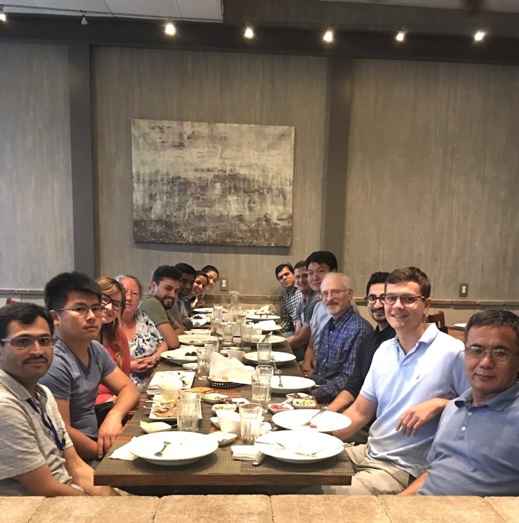A recent farewell lunch at a restaurant
